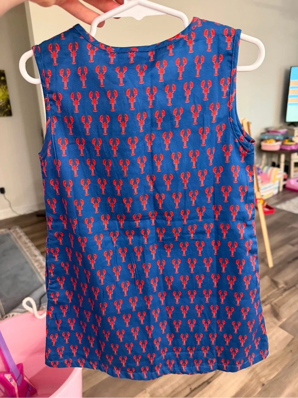 TukTuk Designs Blue Lobster Print Top